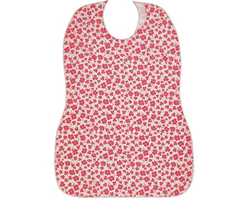 長持ちする大きなお食事エプロン ローズ(サクラ草) 403720 (フットマーク) (返品不可)