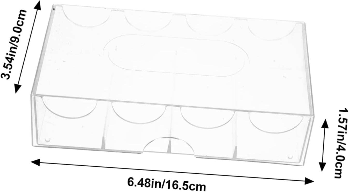 BESTonZON 4pcs Multi-functional Poker Chip Holder Case for Easy Storage Transport for Daily Gaming Home Use Large-capacity Secure Buckle Design