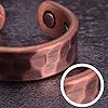 Vintage Hammered Design Copper Rings, Magnetic Rings for Women or Men (Men) #3