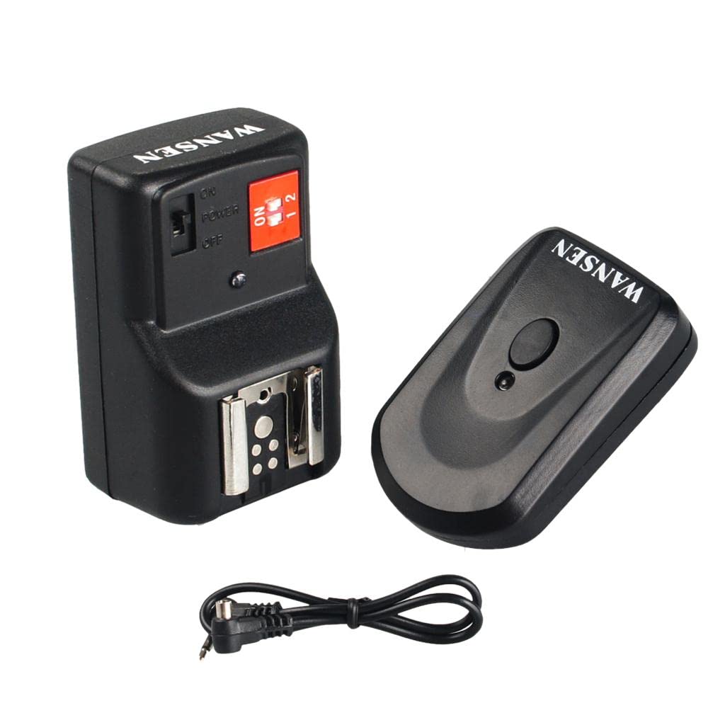 MERISHOPP® Pt-04Gy Ch Channels Wireless Remote Flash Trigger Transmitter  Set W/ Receivers Compatible with Canon 580Ex Ii Af-540 Fgz