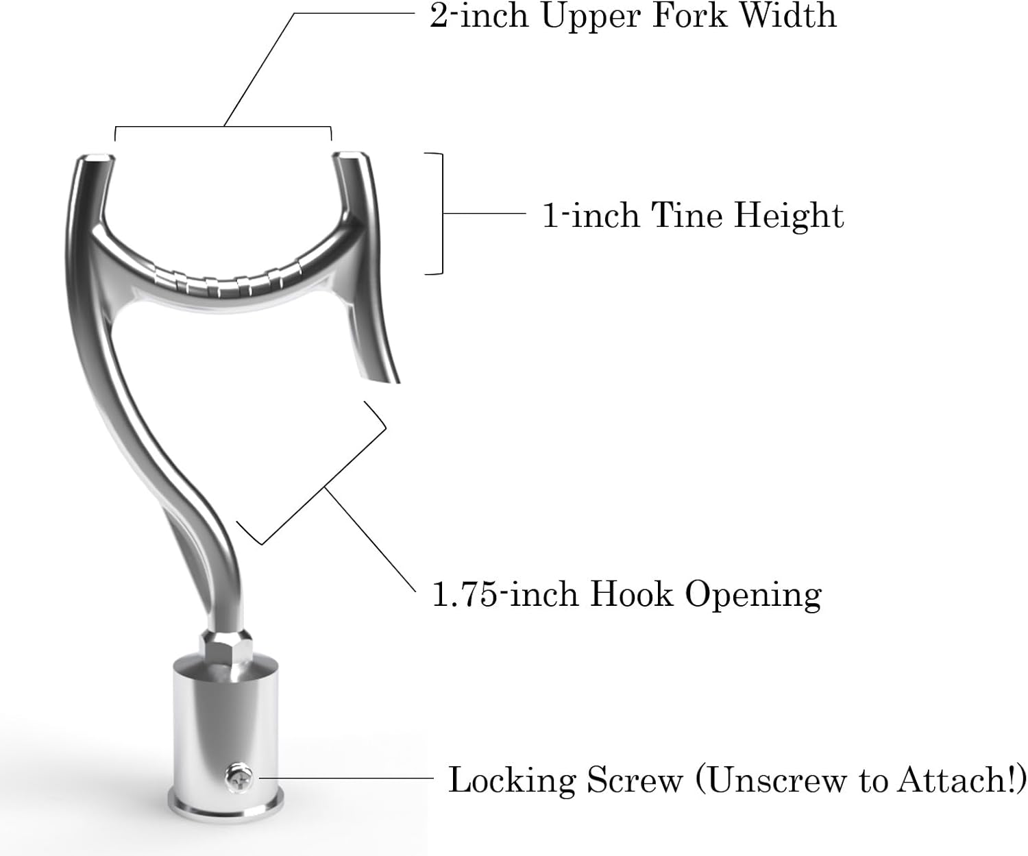 Hook Attachment for Extension Pole | Home, Roof, Pool, and Landscaping Hook for Extending Reach | Hang Lights | Clean Gutters | Reach High Places