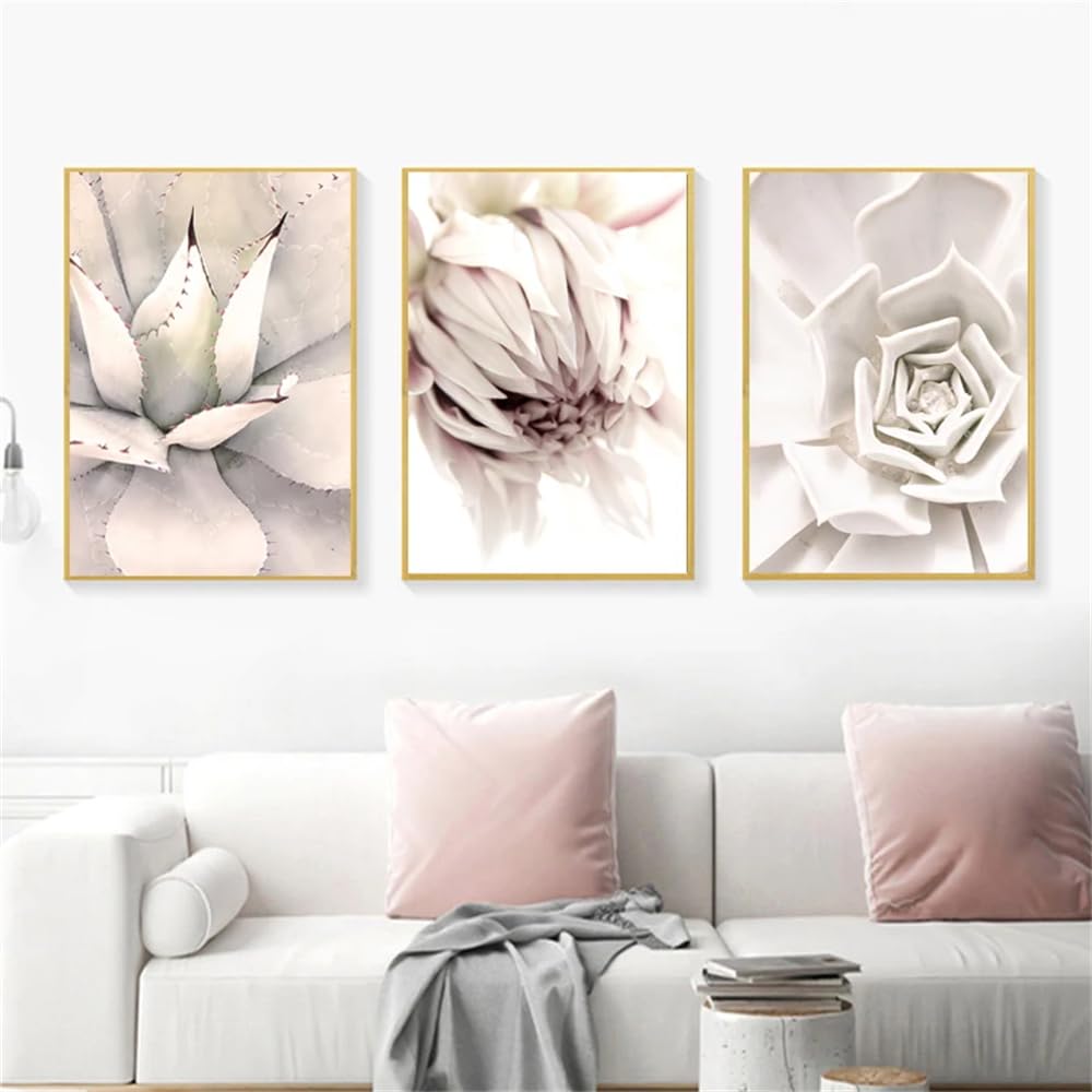 WUHBCZ Canvas Paints-Nordic Abstract Reed Grass Sea Landscape Painting Canvas Print Nature Scenery Wall Art Picture Poster for Living Kitchen Home Room Decor-60 * 70cm/3PCS (No Frame)