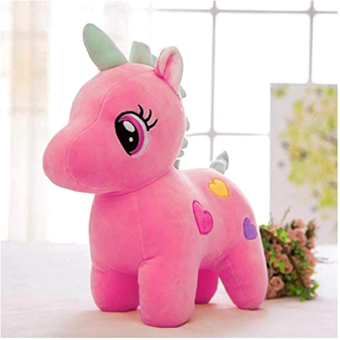 Fun4you Unicorn Soft Toy 28cm Pink – Stuffed Animal Plush for Baby Girl, Boy, Kids | Cute Birthday Gift, Diwali Decoration, Valentine Present, Return Gift, Sleeping Toy, Nursery, Toddler Pillow