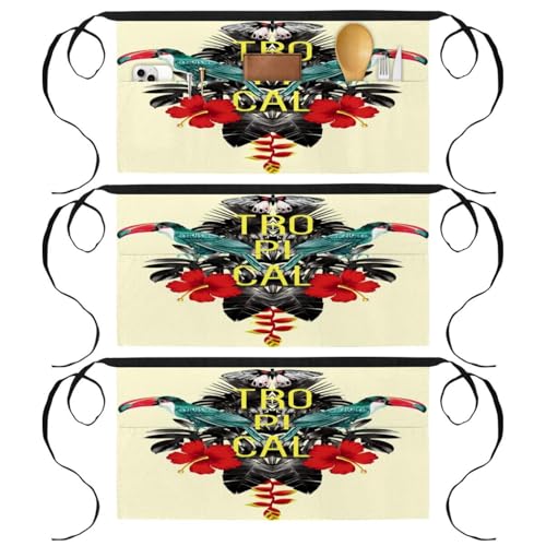 Tabliers courts de chef 3 poches lot de 3 pour en finir avec les taches en cuisine
