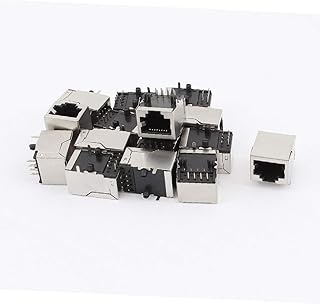 New Lon0167 Conector modular de rede de plástico RJ45 8P8C 15pcs blindado para PCB(15 stücke geschirmt RJ45 8P8C Kunststoff Netzwerk Modular Connector für PCB)