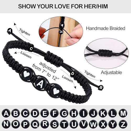 Pulsera Inicial Ajustable Trenzada para Parejas miniatura 6