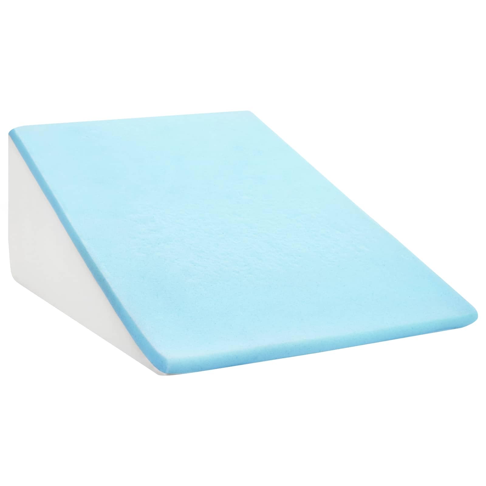 Poduszka na nogi uniwersalna szara pianka Visco, 60 x 50 x 30 cm, ergonomiczna poduszka do spania, pianka memory na plecy, brzuch, na boku, wygodna poduszka pod kark z poszewką z mikrofibry