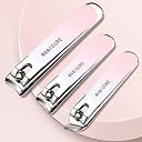 KEVANKI 4 Pcs Nail Cutter Kit Set – Stainless Steel Nail Clippers Set for Fingernails & Toenails – Sharp Grooming Tools for Men & Women – Compact Travel-Friendly Manicure Pedicure Set (PINK) gallery image