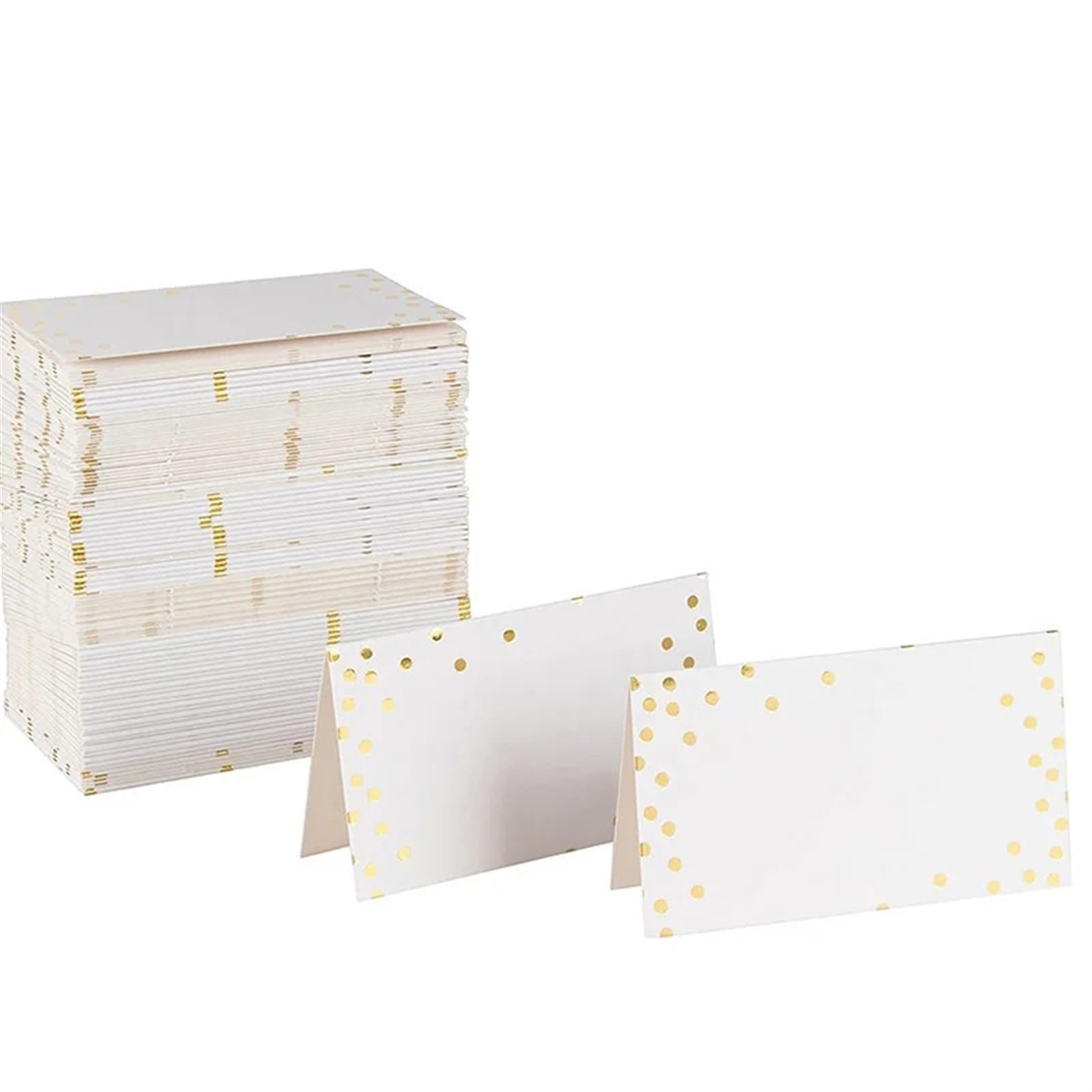 Einladungskarten für alle Anlässe, Hochzeits- und Geburtstagseinladungskarten, Gold und Silber, halbgefaltete Sitzkarten, Packung mit 25–50 Stück(Gold,50pcs)