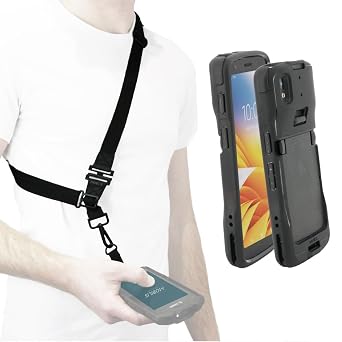 Mobilis Bundle Rugged Case for Zebra TC22 TC27 Mobile Computers + Universal Breakaway Shoulder Strap - Safety Release System