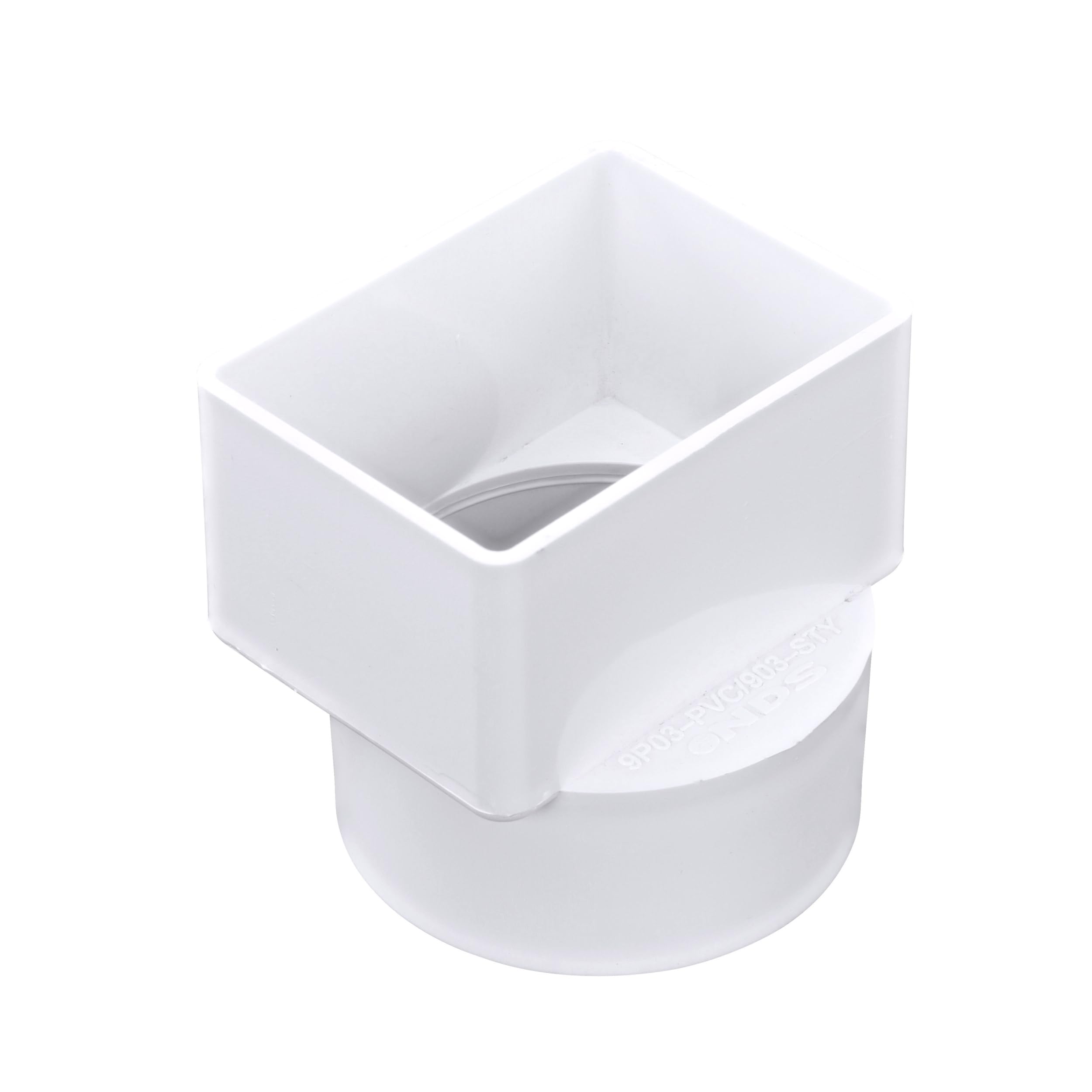 NDS 903 HIPS Offset Downspout Adapter, Connects 2X3-Inch Downspout