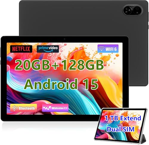 Tablet Android da 10,1', 20 GB + 128 GB, Octa-Core, 1 TB TF Extend, 2,5 GHz, Dual SIM, 8 MP + 13 MP,...