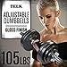 TELK – Adjustable Dumbbell Set 105lbs (52.5lbs x 2) – Home Gym Weight Set with Baked Enamel Cast Iron Plates – Space-Saving Free Weights for Strength Training