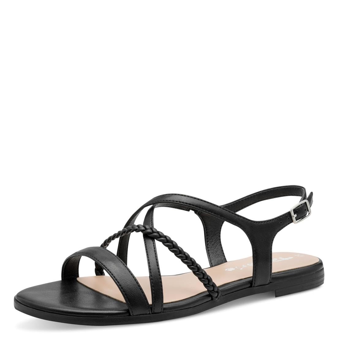 Tamaris Women’s sandal flat black 7.5 UK