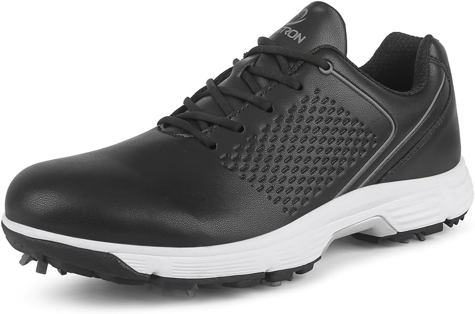 THESTRON Professional Golf Shoes for Men 7 Spikes Non-Slip Outdoor Golf Sport Training Sneakers Mens Comfortable Sport Shoes for Golfing Size 7-15