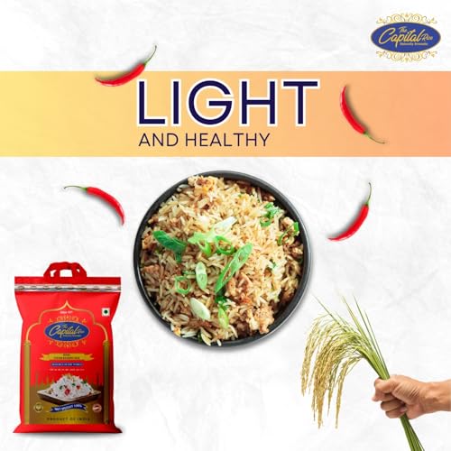 Image of The Capital XXXL Basmati Rice - 10Kg Naturally Aromatic Long-Grain Steam Rice | Extra Long, Fluffy & Non-Sticky