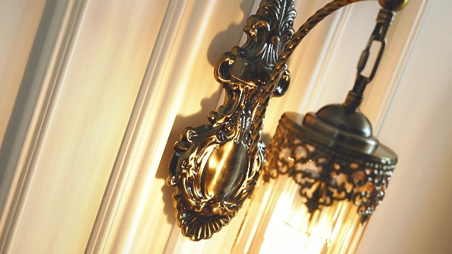 Image of Rustic Wall Sconce with Amber Glass Gothic | Vintage Antique Wall Light Fixture E26 Mid Centry Lantern Bedside Sconces Wall for Living Room Bathroom Mirror