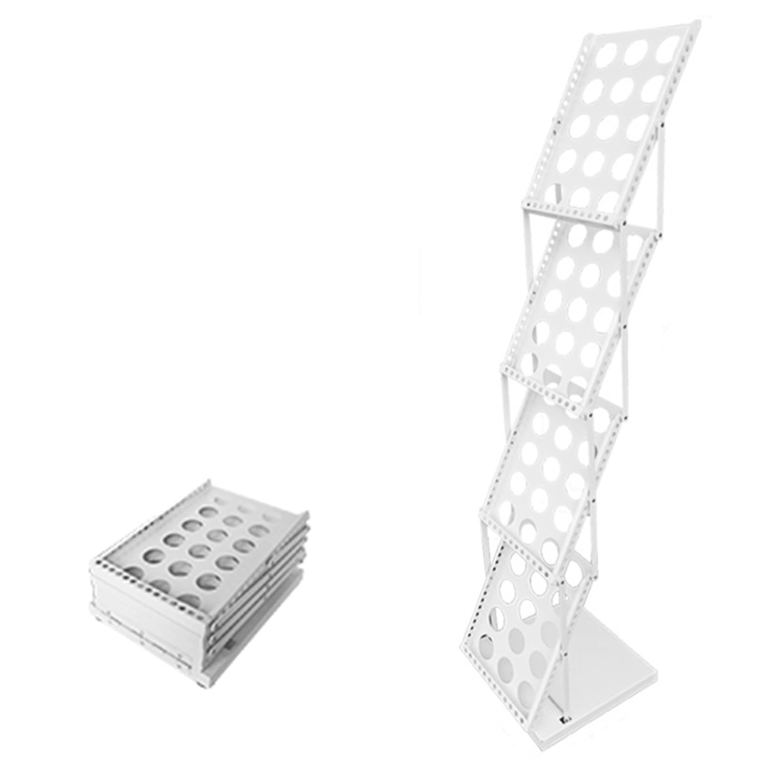 Porte-brochures pliable blanc idéal pour stand d'exposition