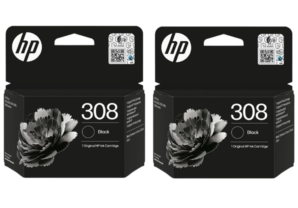 HP 308 Original-Tintenpatronen (7FP21UE), Schwarz, 2 Stück
