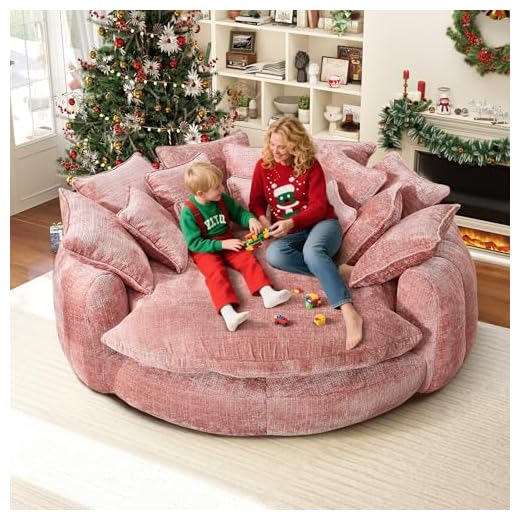 Oversized Round Chaise Lounge Sofa