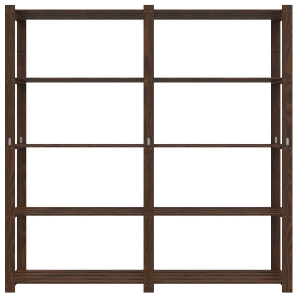 Estantería de 5 Niveles Madera Maciza Pino marrón 170x38x170 cm, Estanterias Almacenaje, Estanterias Trastero, Estanterias para Garaje, Estantes para Herramientas - SPU:373395