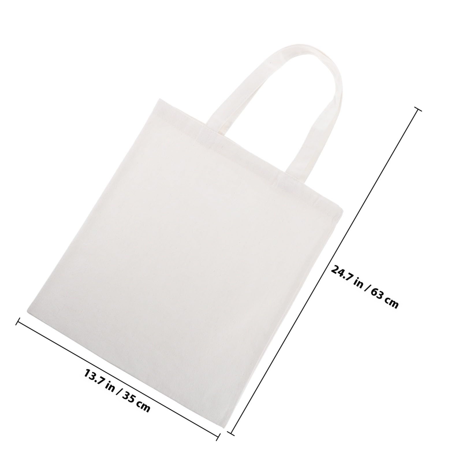Borsa della Spesa in Tela Bianca 10 Pezzi, Tote Vuota