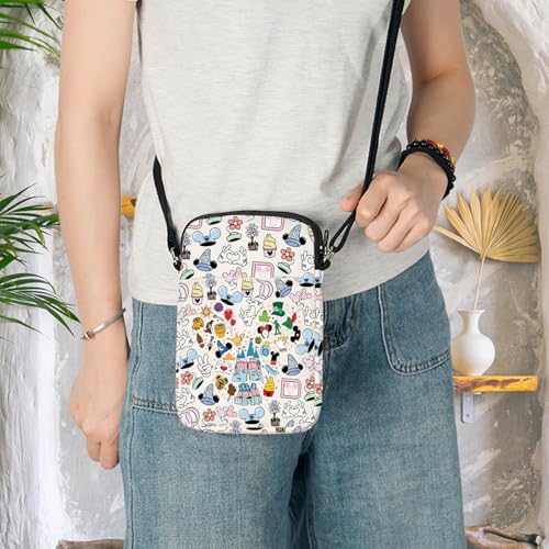 KEYCHIN Enchanted Kingdom Crossbody Bag Mouse Family Trip Gifts It’s A Small World Shoulder Bag Magic Castle Gifts2