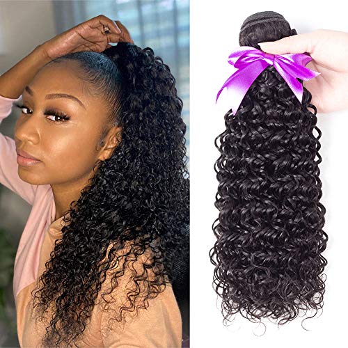 Curly Hair Wave 1 Bundles 18 Inch 100% Unprocessed Kinky Curly Human Hair Bundles Extensions Natural Black Color