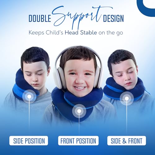 image for BCOZZY Kids Travel Neck Pillow (3-7 Y/O)- Patented Soft Toddler Pillow