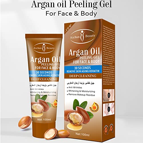Aichun Beauty Peeling Gel Face Body Removes Skin Aging Keratine Deep Cleaning Moisturizing Refresh Skin Smooth (Argan Oil Peeling Gel) #TOP1