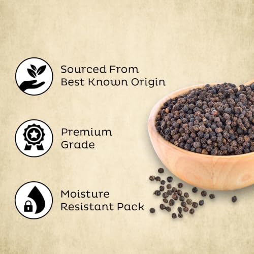 Image of Orika Malabar Bold Black Pepper Whole, 100g | Sabut Kaali Mirch | Premium Peppercorns with High Piperine Content