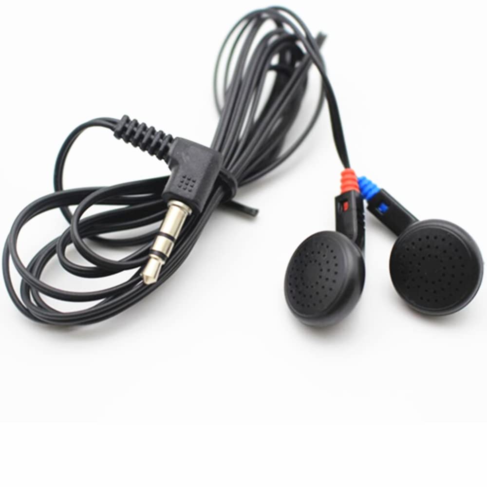 100 Pack Einweg-Kopfhörer - Klassisch, Schwarz, 32 Ohm, 1.2 m Kabel, 3.5 mm Klinke - Ideal für Schulen & Lernen