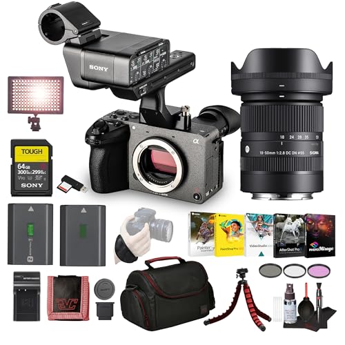 Image of Sony FX2 Cinema Camera Kit w /XLR Handle - Dual XLR Audio, Full-Frame 4K (ILME-FX2) + 64GB Memory Card + NP-FZ100 Battery + Photography Software + Camera Bag + External Charger + More