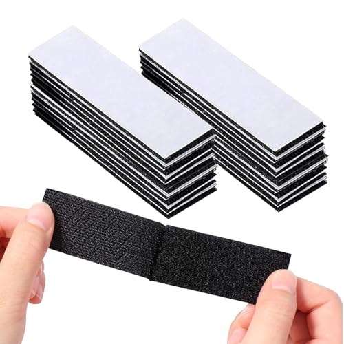 YSUY 20-Pack 10 Pairs Heavy Duty Hook and Loop Strips – 0.79x3.9 Inch – Self-Adhesive Reusable Double-Sided Sticky Tape for Walls, Doors, Tables – Strong & Durable Fastening Strips