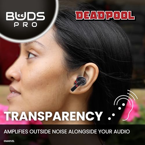 Écouteurs Bluetooth Buds Pro Deadpool : isolez le bruit extérieur avec 28h d'autonomie micro