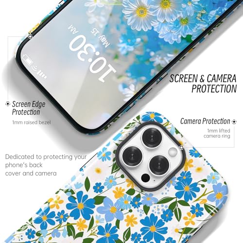 Turenature Compatible with iPhone 15 PRO MAX Case Cute Floral Print-Style-4 - image 3