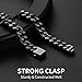 Mens Cuban Link Chain, Black Miami Cuban Chain Necklace for Men, 9mm Wide Hip Hop Mens Jewelry, 22