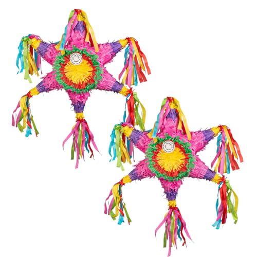 Boland - Piñata estrella, juego de 2 unidades, decoración, juego para fiestas de cumpleaños, fiestas temáticas y carnaval