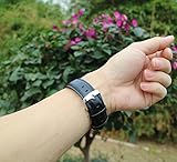 OTOPO Compatible Galaxy Watch 46mm & Gear S3 Strap, 22mm Quick Release Leather Replacement Wrist Strap for Samsung Galaxy Watch 46mm SM-R800 & Gear S3 Classic/Frontier - Black - Image 7