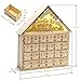 CCINEE Christmas Wooden Advent Calendar with LED Light 24 Storage Drawers Christmas Countdown Calendar for Holiday Decoration
