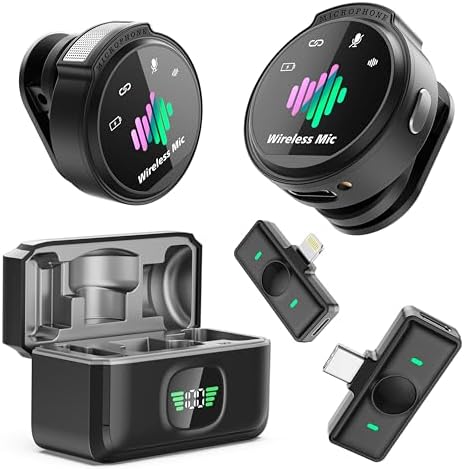 LID LIRDDY Mini Microphone for iPhone: 2PCS Wireless Lavalier Mic...