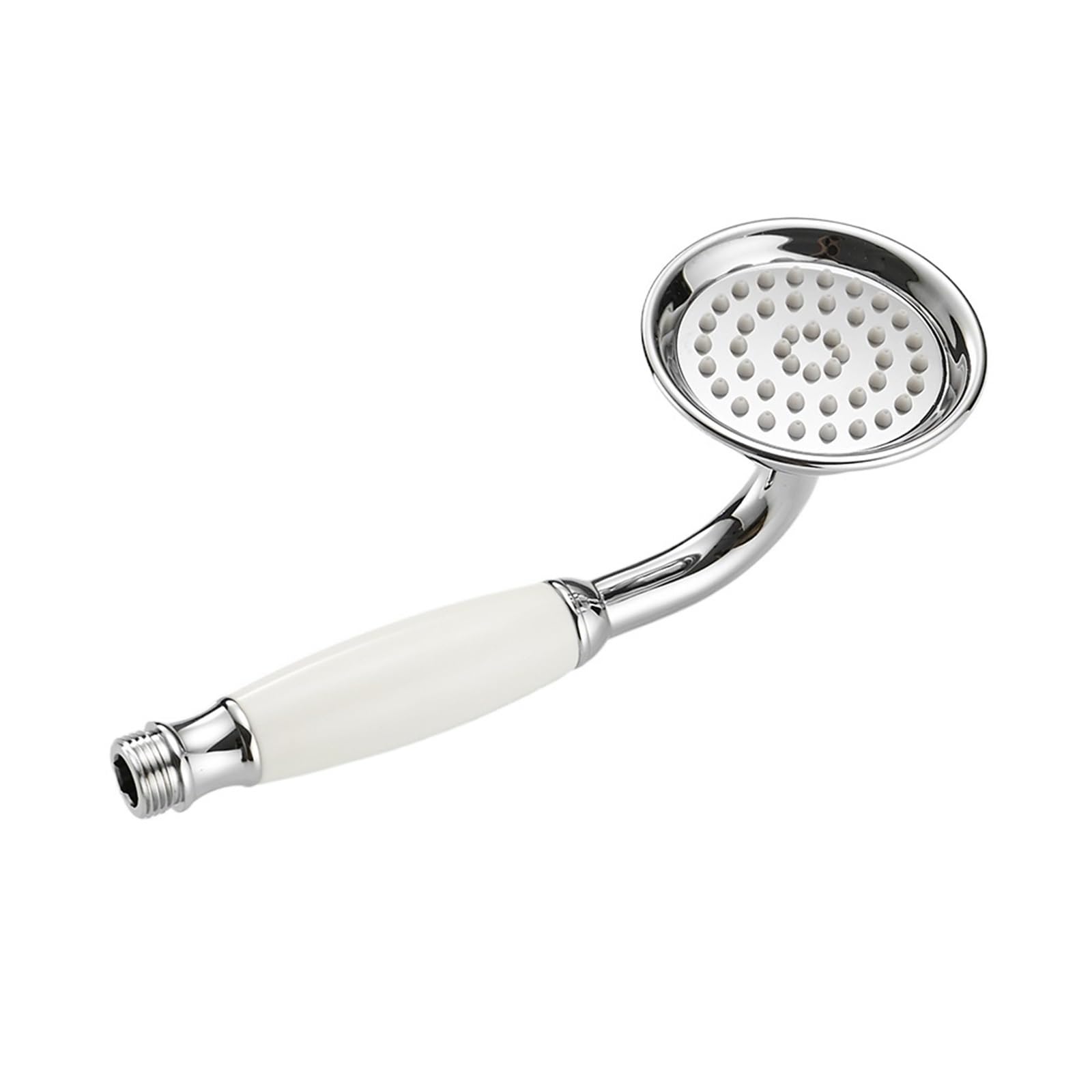 Shower Head Shower Heads Antique Brass Bathroom Hand Held Sprayer Head Black Gold Chrome &Porcelain(Chrome-White)