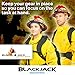 Blackjack Industrial Double Down Fire Helmet Clips for Headlamps and Goggles | Retention Strap System | Holds Headlamp and Eye Protection Straps | Heat Resistant (Pack of 4 Clips)