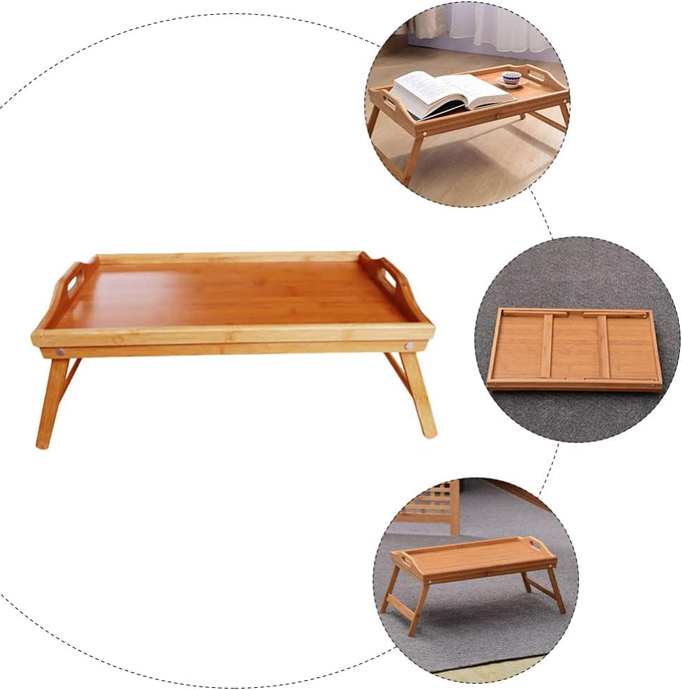 Wakauto 1pc Teaware Tray for Tea Service Folding Serving Plate Practical Organizer for Home Hotel Use for Cups Pots Natural Design