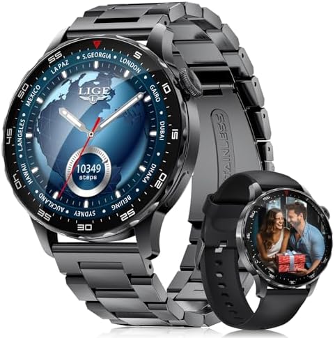 LIGE Montre Connectée Homme avec Appel Bluetooth 750mAh Batterie,...