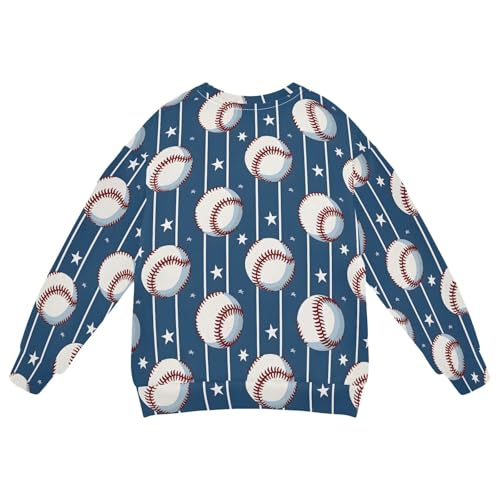 Baseball Sweatshirt for Boys Crewneck Spring Tops Toddler Fleece Lined Pullover2