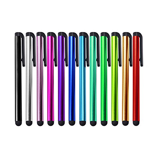 IC ICLOVER 10 Pack Stylus Pen, Lightweight 4.1 inch Metal Touch Screen Capacitive Stylist Pen for Writing   Drawing, Fit for Apple iPhone 13  12 11 Pro Max  Android Cell Phone  Samsung  iPad  Tablet