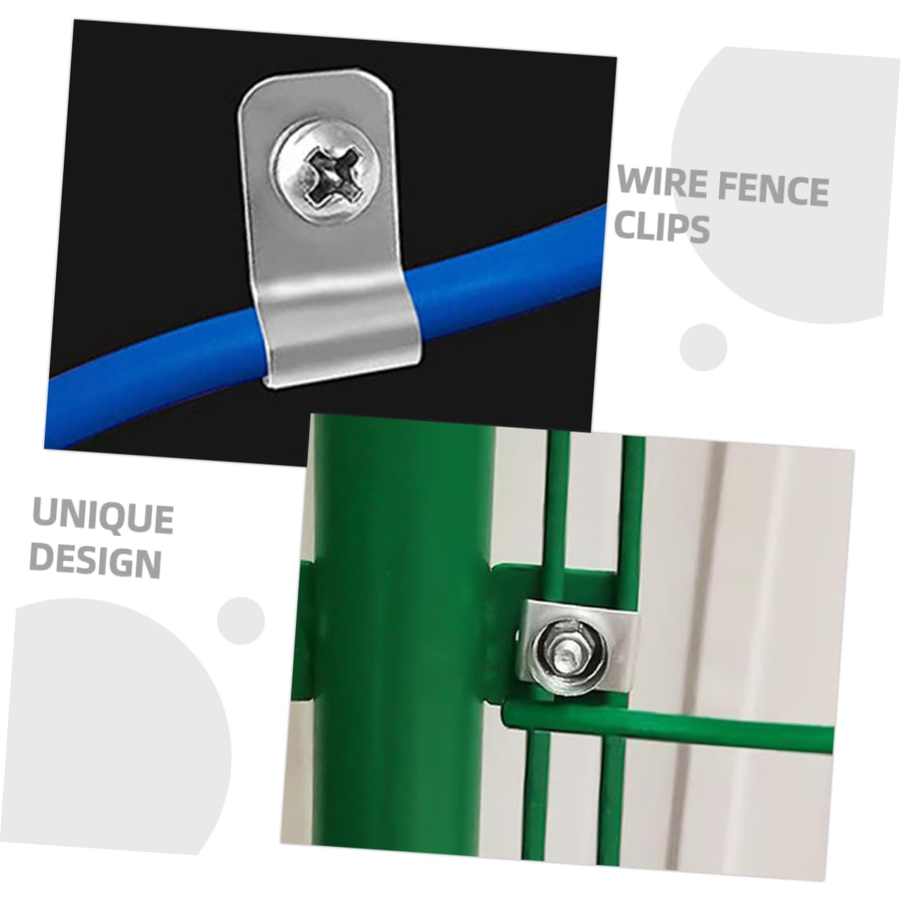 BESTonZON Clips Robustes en Aluminium Pinces Légères et Solide Lot de 100 pour Fil de Fer Clôture pour Clôtures pour Élevage et Cages d'animaux