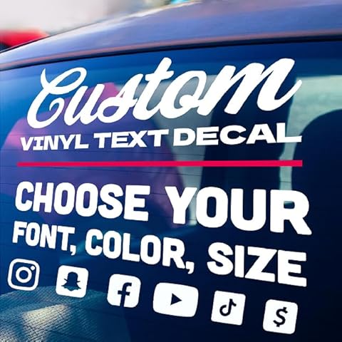 Personalized Custom Vinyl Lettering (Any Color, Any Size) for Business, Cars, Truck...