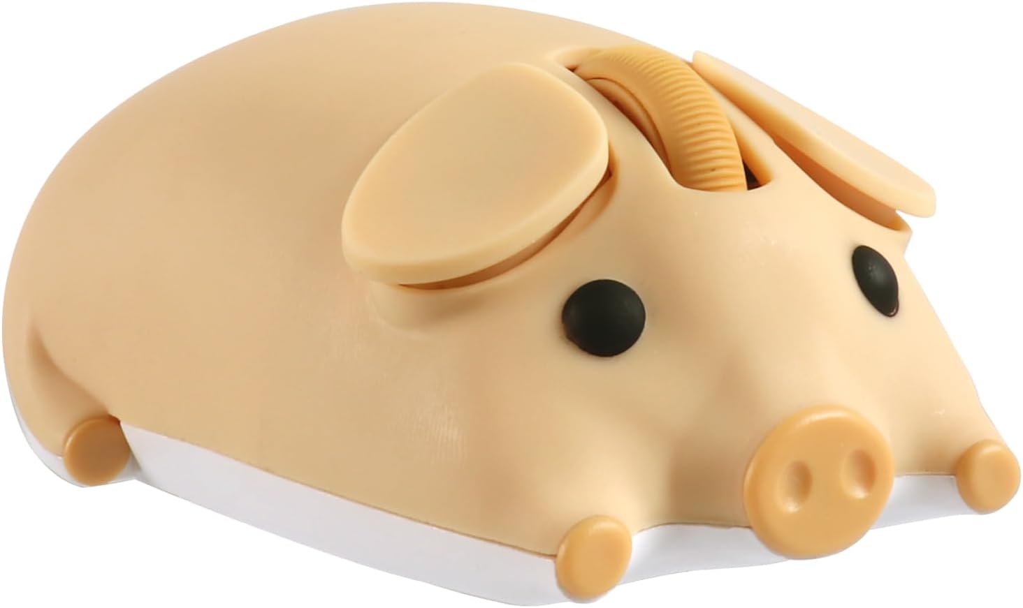 Bluetooth Mouse, 2.4G Mice Cute Cartoon Pig Dual Mode (Bluetooth or 2.4 GHz Receiver) Computer Mouse 1200DPI Silent Clicks Mice for Laptop/Notebook/iPad/PC/Mac/Chromebook Office Home(Yellow)